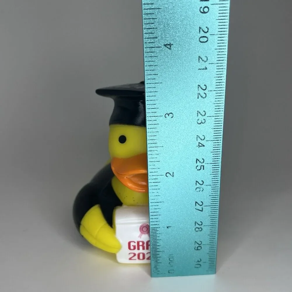 Graduation Rubber Duck 2024 Yellow Black Decorative Party Favor (Age 5-12)
